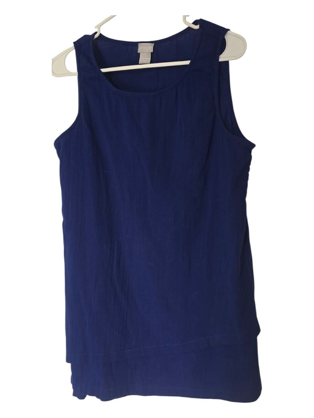Chico's Royal Blue Women's Sleeveless Layered Style Shell Top - Size 1